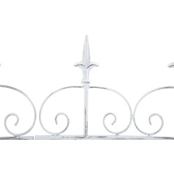 Juego de 4 vallas de jardín para acelgas blancas antiguas