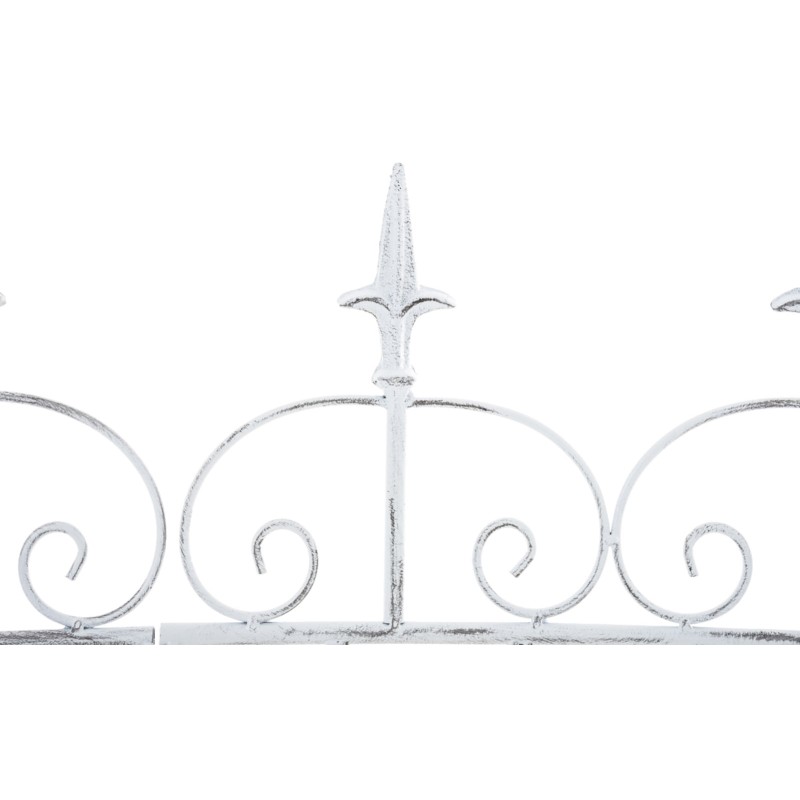 Juego de 4 vallas de jardín para acelgas blancas antiguas