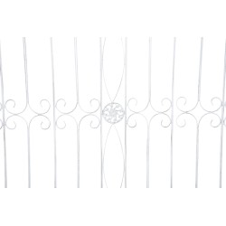 Juego de 4 vallas de jardín para acelgas blancas antiguas