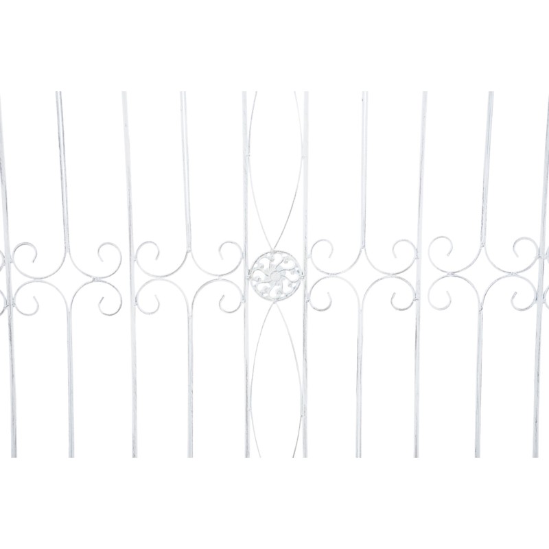 Juego de 4 vallas de jardín para acelgas blancas antiguas