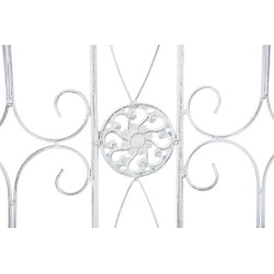 Juego de 4 vallas de jardín para acelgas blancas antiguas