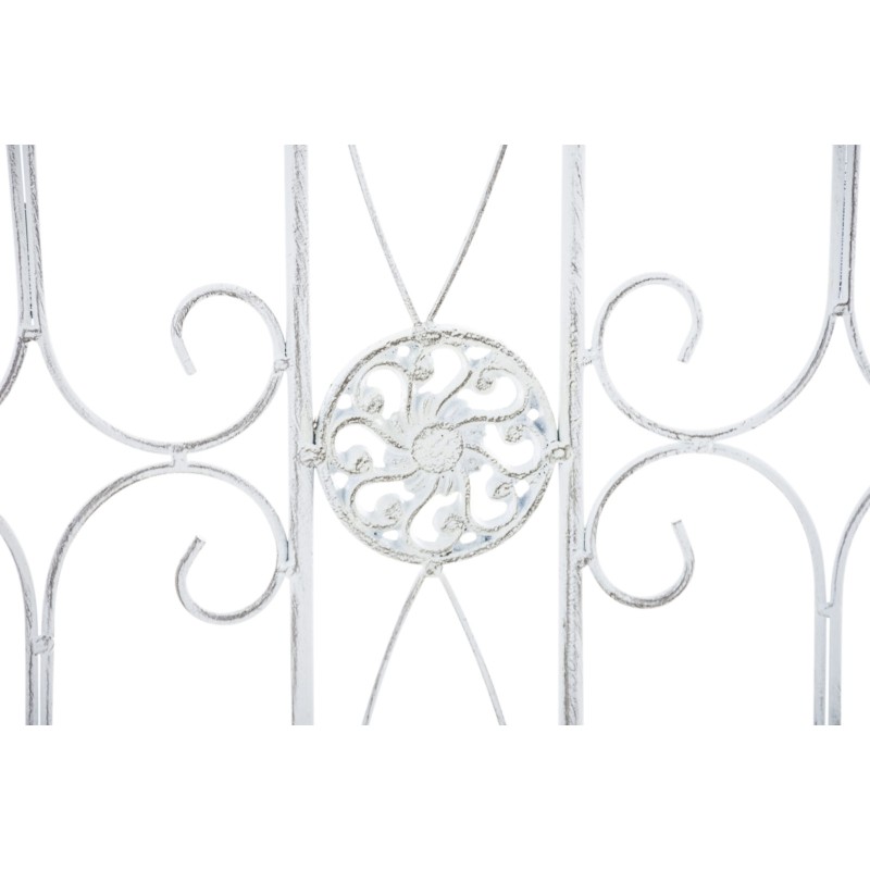 Juego de 4 vallas de jardín para acelgas blancas antiguas
