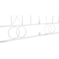 Juego de 4 vallas de jardín para acelgas blancas antiguas