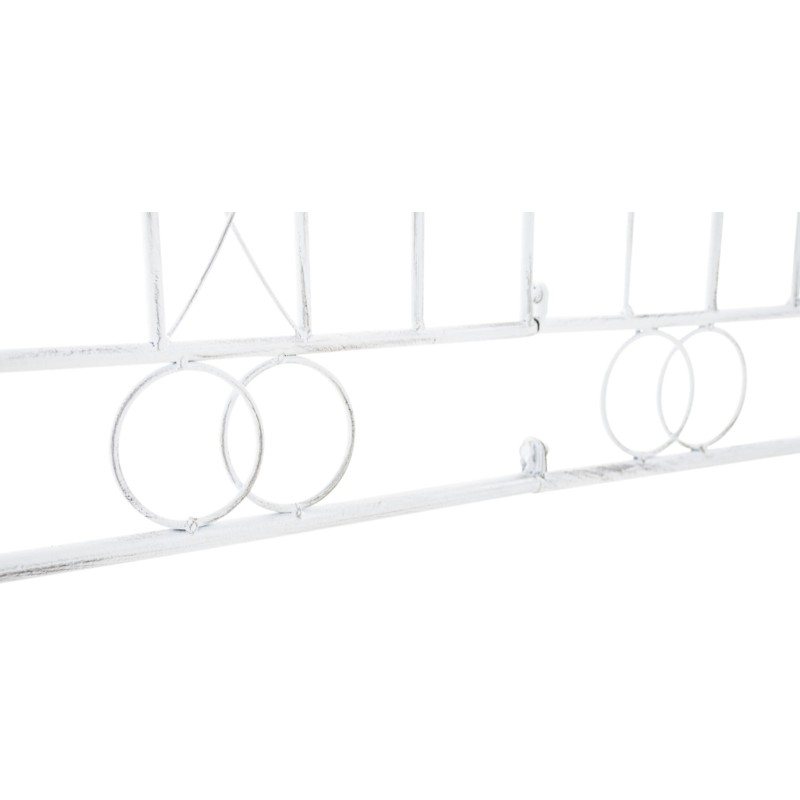 Juego de 4 vallas de jardín para acelgas blancas antiguas