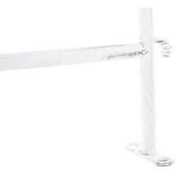 Juego de 4 vallas de jardín para acelgas blancas antiguas