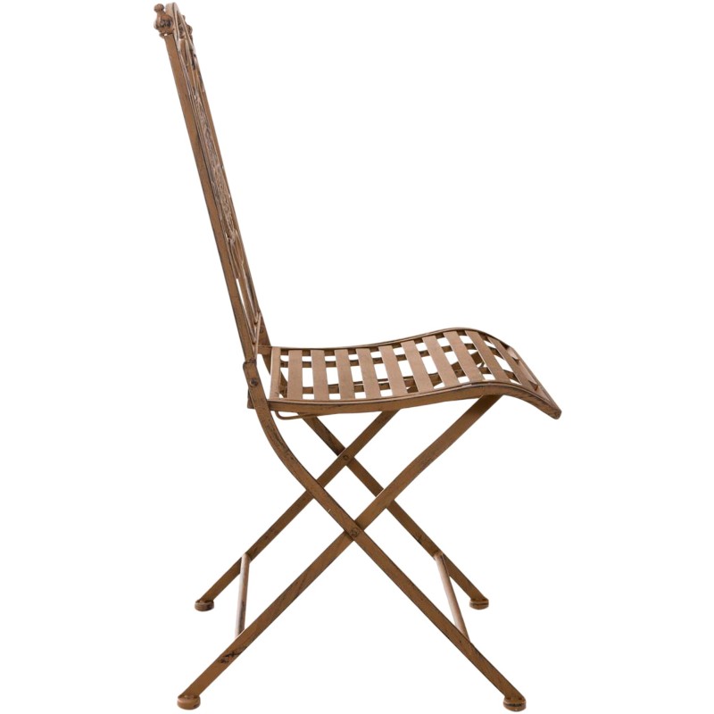 Juego de 2 sillas Sibell, color marrón antiguo