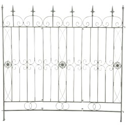 Juego de 4 vallas de jardín para acelgas verdes antiguas