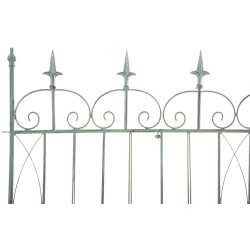 Juego de 4 vallas de jardín para acelgas verdes antiguas