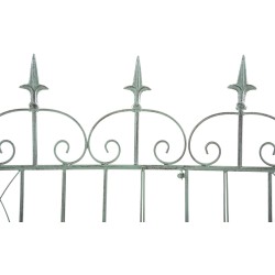 Juego de 4 vallas de jardín para acelgas verdes antiguas