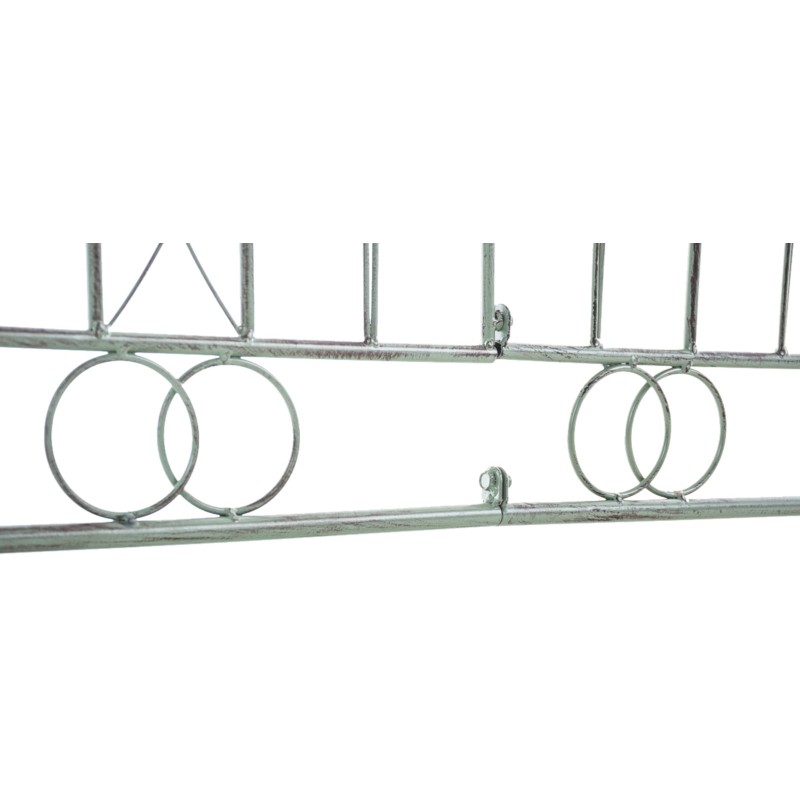 Juego de 4 vallas de jardín para acelgas verdes antiguas