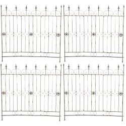Juego de 4 vallas de bronce para jardín, ideales para acelgas.