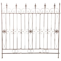 Juego de 4 vallas de jardín para acelgas suizas marrones antiguas.