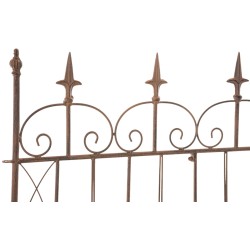 Juego de 4 vallas de jardín para acelgas suizas marrones antiguas.