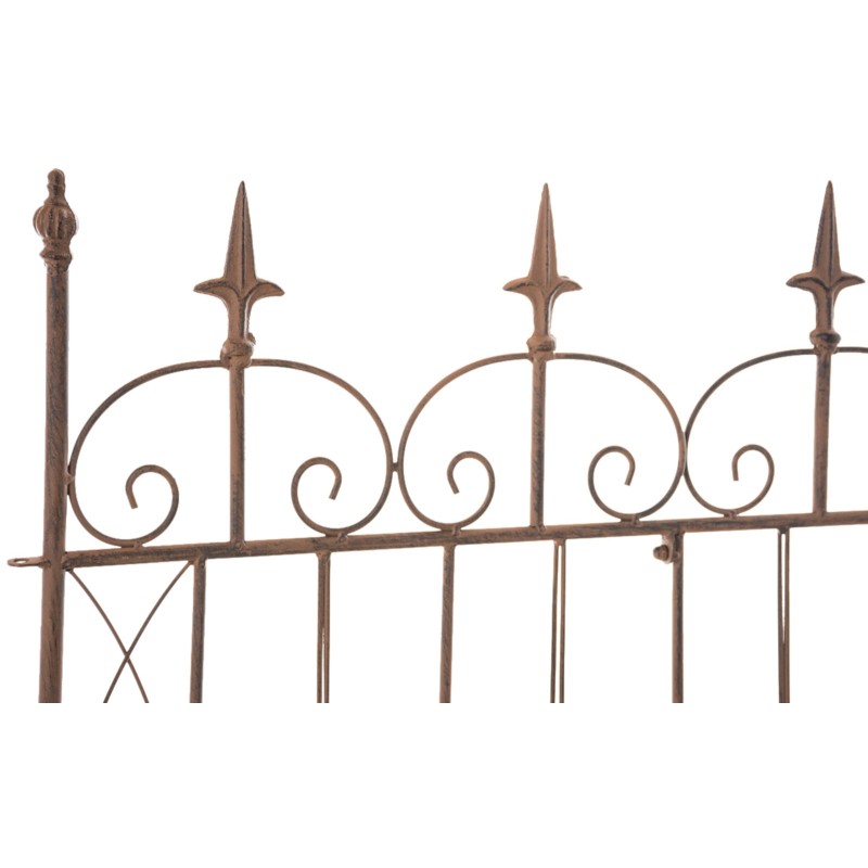 Juego de 4 vallas de jardín para acelgas suizas marrones antiguas.