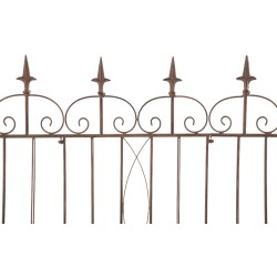 Juego de 4 vallas de jardín para acelgas suizas marrones antiguas.