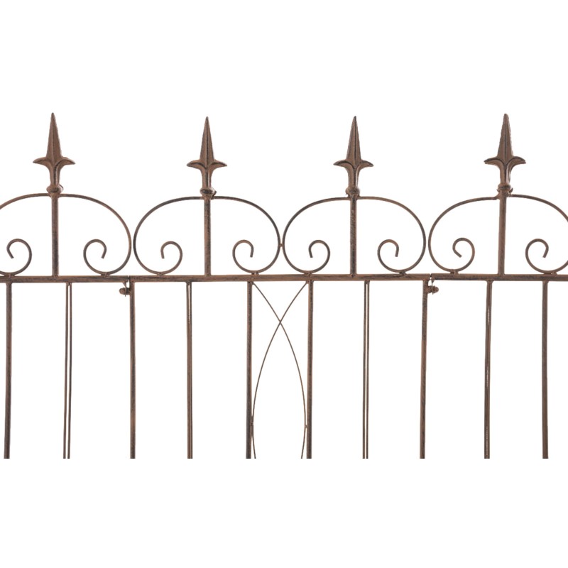 Juego de 4 vallas de jardín para acelgas suizas marrones antiguas.