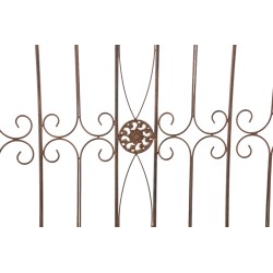 Juego de 4 vallas de jardín para acelgas suizas marrones antiguas.