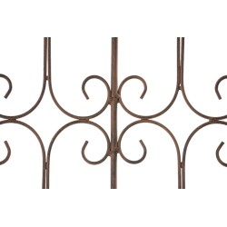 Juego de 4 vallas de jardín para acelgas suizas marrones antiguas.