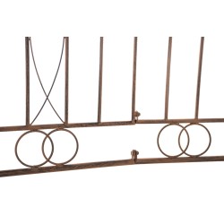 Juego de 4 vallas de jardín para acelgas suizas marrones antiguas.