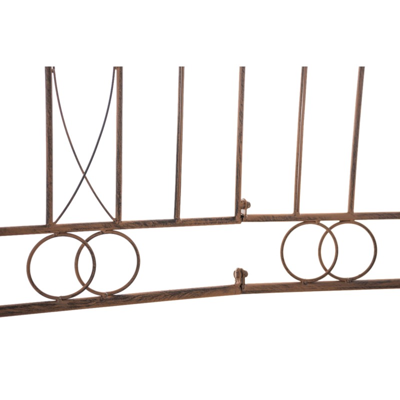 Juego de 4 vallas de jardín para acelgas suizas marrones antiguas.