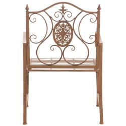 Juego de 2 sillas de jardín antiguas de color marrón de Punjab