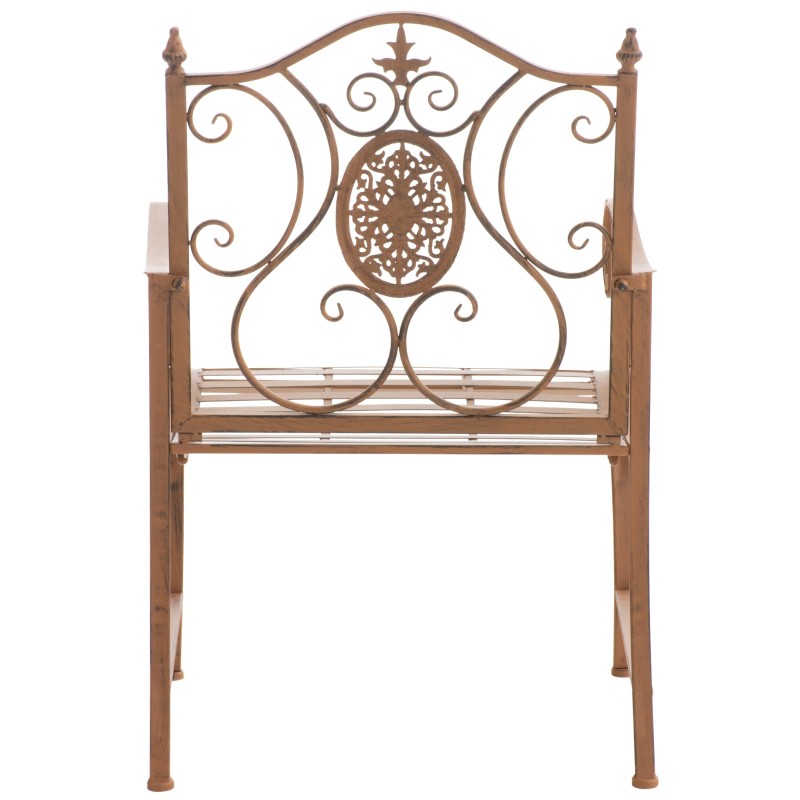 Juego de 2 sillas de jardín antiguas de color marrón de Punjab