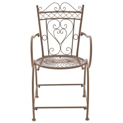 Juego de 2 sillas Sheela, color marrón antiguo