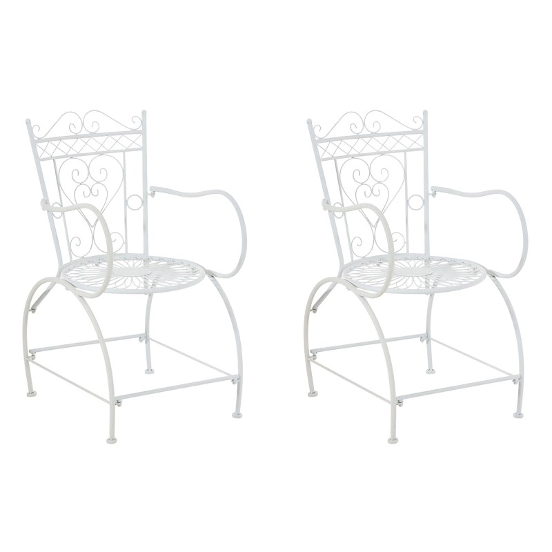 Juego de 2 sillas blancas Sheela
