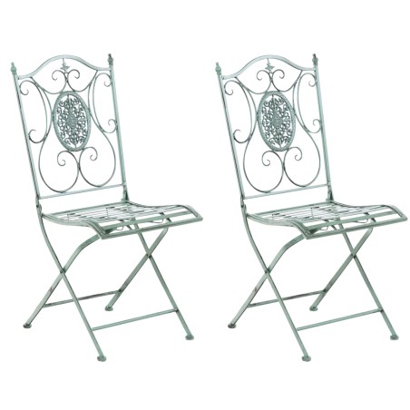 Juego de 2 sillas Sibell en verde antiguo