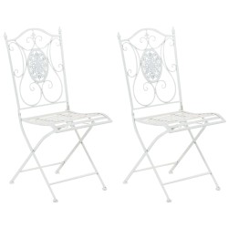 Juego de 2 sillas blancas Sibell