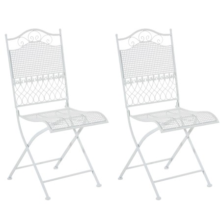 Juego de 2 sillas de jardín blancas Kiran