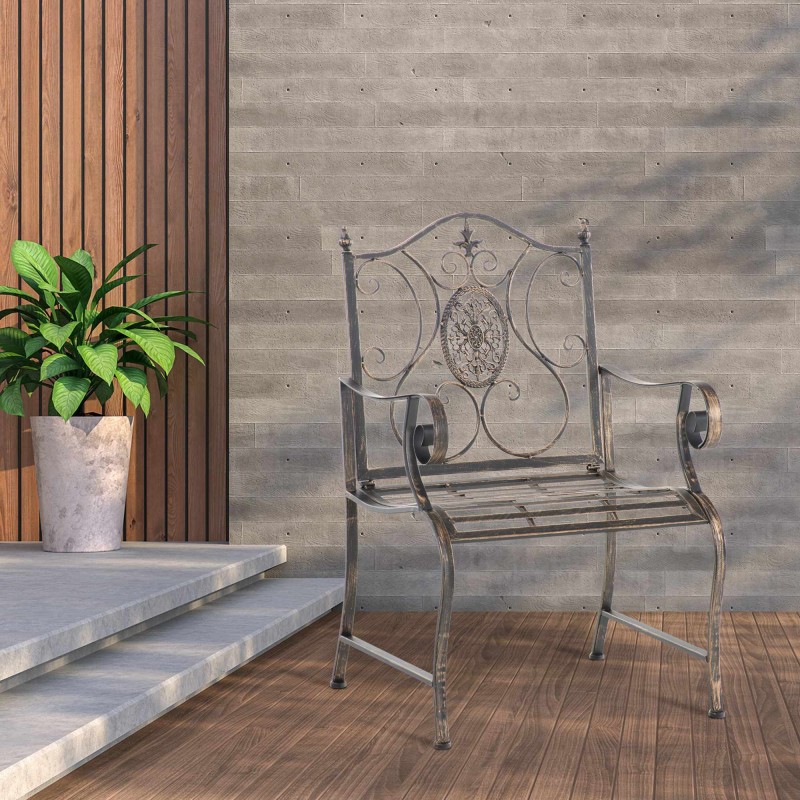 Juego de 2 sillas de jardín Punjab de bronce