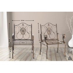 Juego de 2 sillas de jardín Punjab de bronce