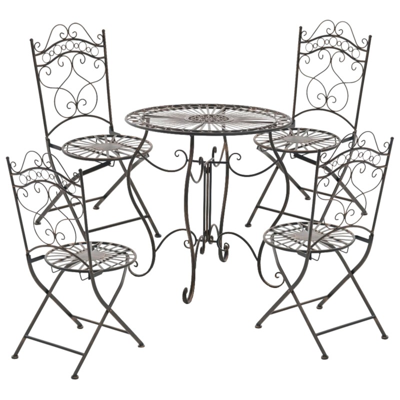 Juego de 2 sillas Indra de bronce