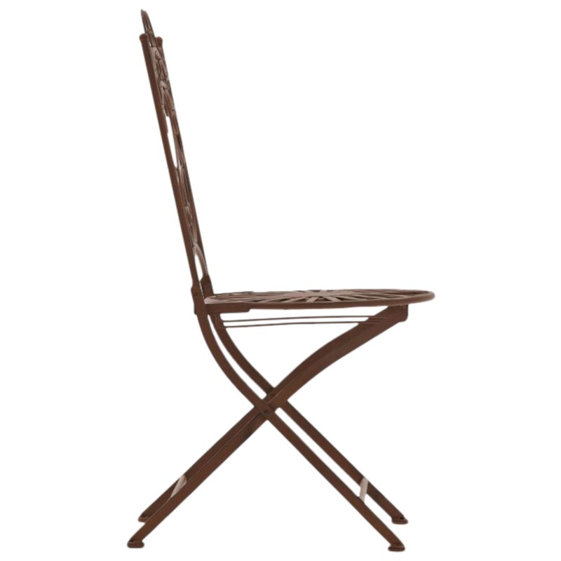 Juego de 2 sillas Indra, color marrón antiguo