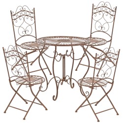 Juego de 2 sillas Indra, color marrón antiguo