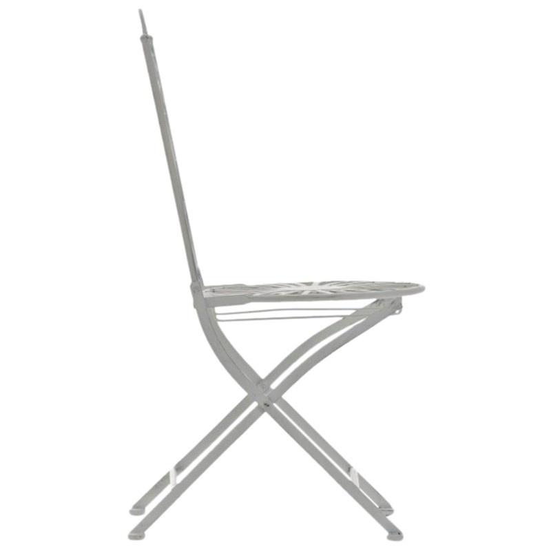 Juego de 2 sillas Indra, color blanco antiguo