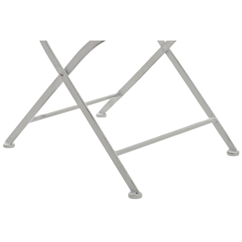 Juego de 2 sillas Indra, color blanco antiguo