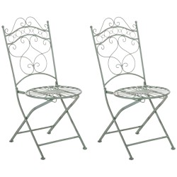 Juego de 2 sillas Indra en verde antiguo