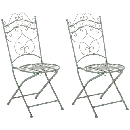 Juego de 2 sillas Indra en verde antiguo