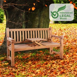 Banco Orlando de teca de 150 cm