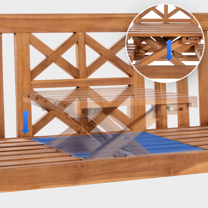 Banco de teca Luka de 150 cm