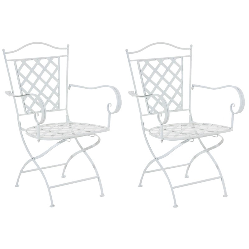 Juego de 2 sillas blancas Adara