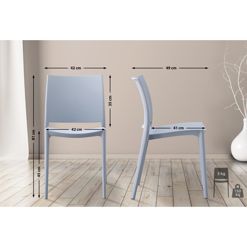 Silla Meton gris claro