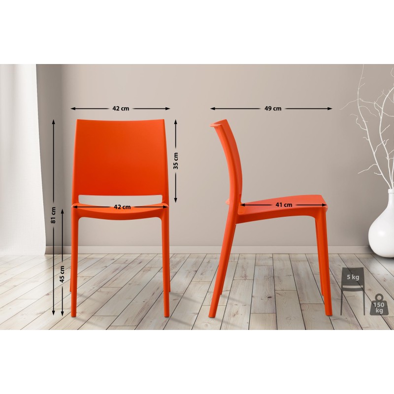Silla Meton naranja