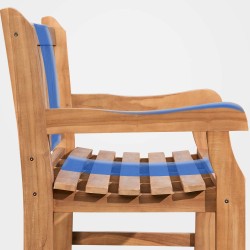 Banco Jackson de teca de 120 cm con funda de teca