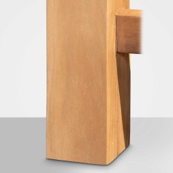 Banco de teca Florida de 120 cm con funda de teca