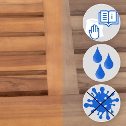 Banco Halden de teca de 120 cm con funda de teca