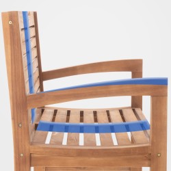 Banco Halden de teca de 120 cm con funda de teca