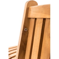 Banco semicircular Leming, teca de 200 cm